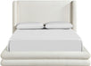 Chandra - Linen Textured Fabric Upholstered Bed - Simple Home Plus