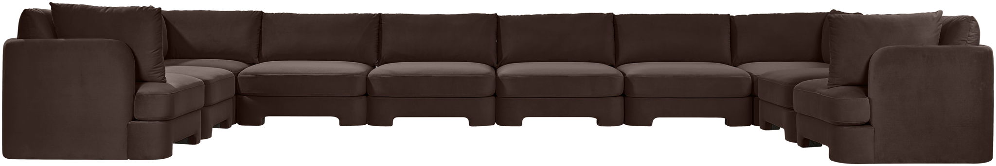 Hammond - Velvet Performance Fabric Upholstered 10 Piece Sectional - Simple Home Plus