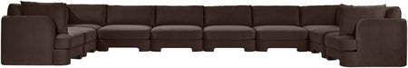 Hammond - Velvet Performance Fabric Upholstered 10 Piece Sectional - Simple Home Plus