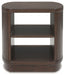 Korestone - Dark Brown - Square End Table - Simple Home Plus
