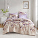 Luna - 5 Piece Twin Floral Comforter Set With Bed Sheets - Taupe - Simple Home Plus
