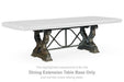 Maylee - Rectangular Drm Extension Table Base - Dark Brown - Simple Home Plus