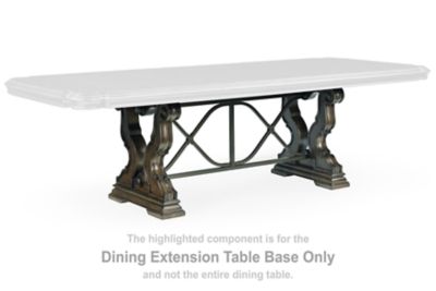Maylee - Rectangular Drm Extension Table Base - Dark Brown - Simple Home Plus