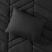 Remy - Quilted Chevron Twin Comforter Set - Black - Simple Home Plus