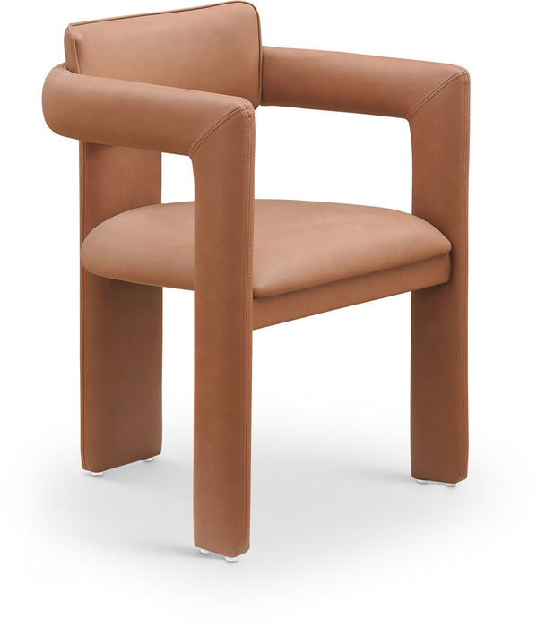 Brenda - Faux Leather Dining Chair (Set of 2) - Cognac - Simple Home Plus