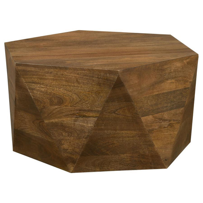 Zalika - Hexagonal Solid Mango Wood Table - Simple Home Plus