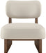 Vetra - Vegan Leather Upholstered Accent Chair - Taupe / Painted Brown - Simple Home Plus