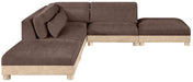 Turin - Chenille Fabric Upholstered Modular Sectional - Brown - Simple Home Plus