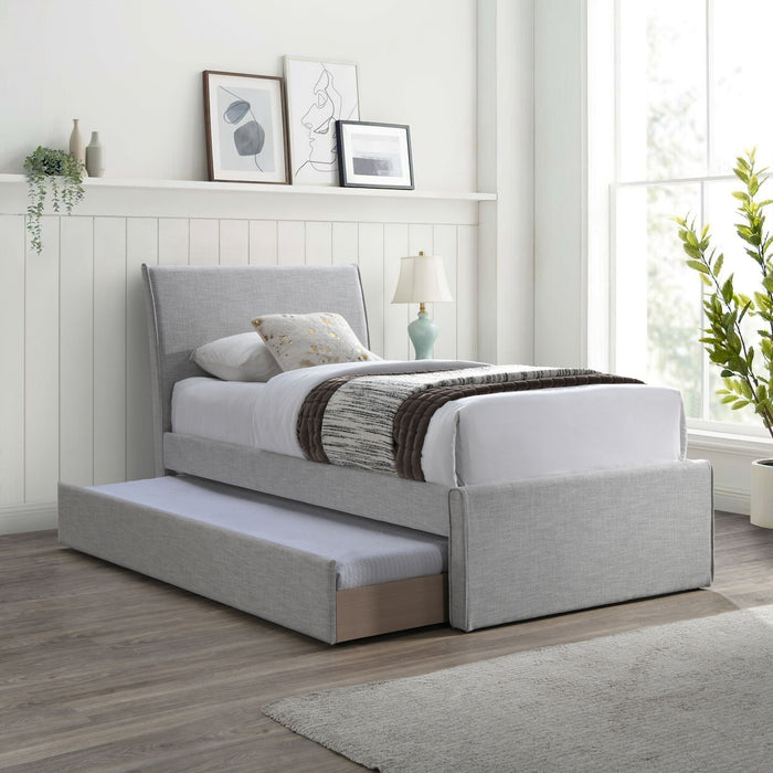 Myles - Linen Twin Trundle Bed - Simple Home Plus