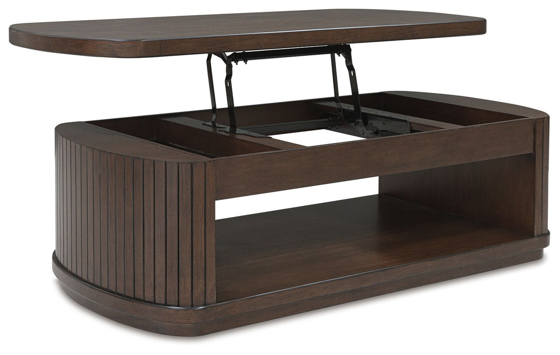 Korestone - Dark Brown - Lift Top Cocktail Table - Simple Home Plus