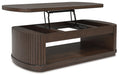 Korestone - Dark Brown - Lift Top Cocktail Table - Simple Home Plus