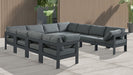 Nizuc - Outdoor Patio 10 Piece Modular Sectional With Gray Frame - Simple Home Plus