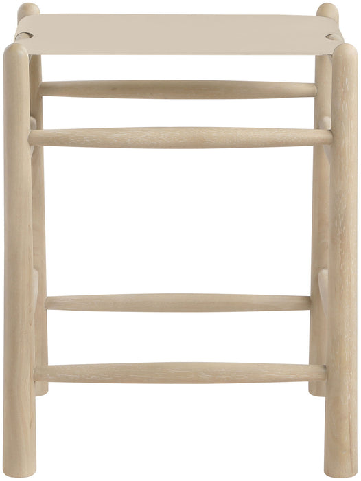 Santos - Backless Counter Stool With Stained Natural Base - Simple Home Plus