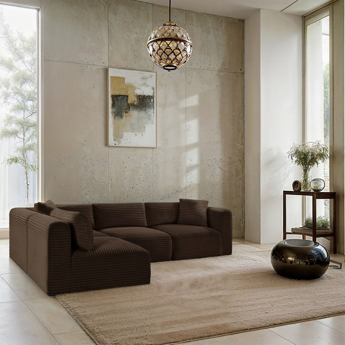 Shaggy - 4 Piece Modular Sectional - Simple Home Plus