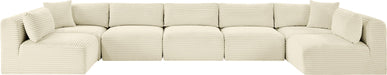 Shaggy - 7 Piece Modular U-Shaped Armless Sectional - Simple Home Plus