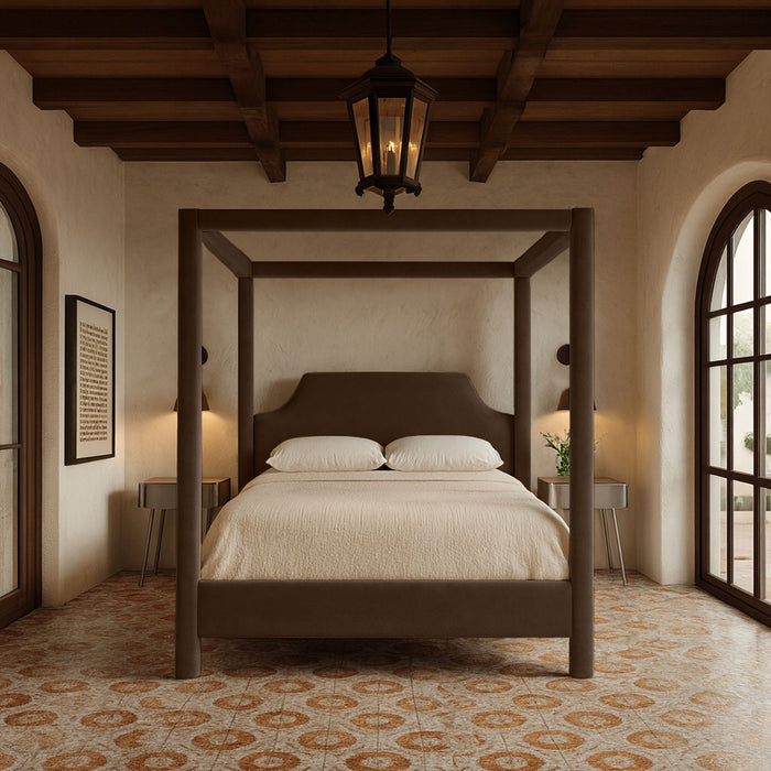 Dawson - Velvet Upholstered Bed - Simple Home Plus