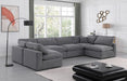 Comfy - 6 Piece Velvet Modular Armless Sectional - Simple Home Plus