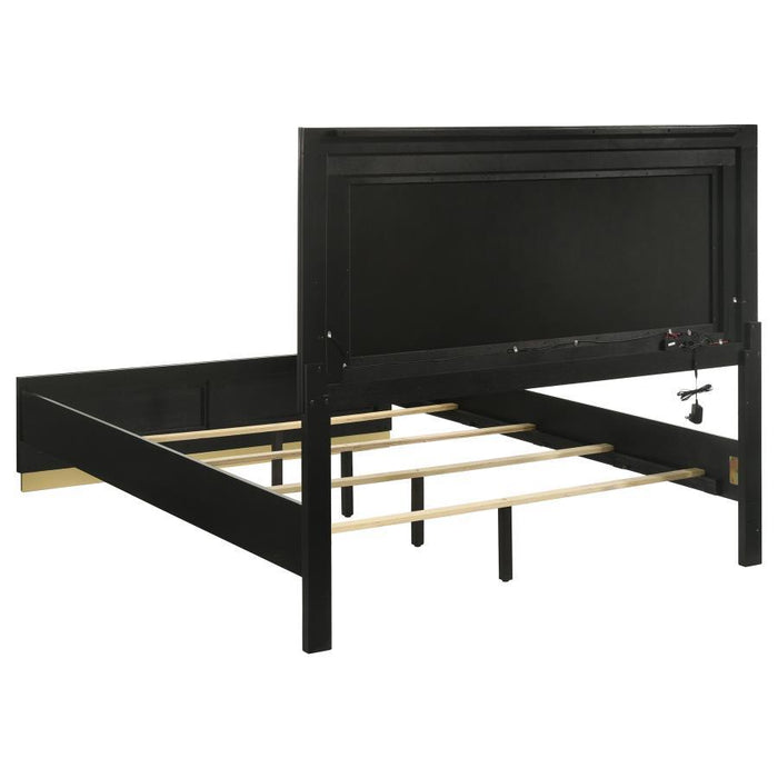 Caraway - Wood LED Panel Bed - Simple Home Plus