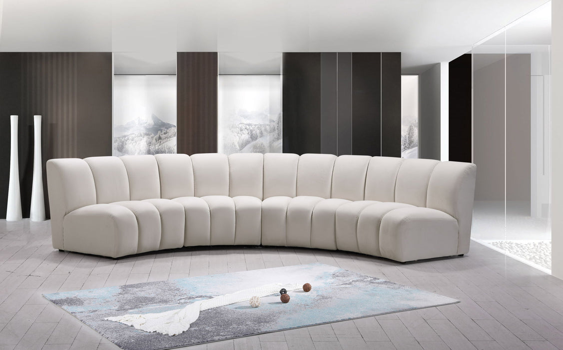 Infinity - 4 Piece Velvet Modular Sectional - Simple Home Plus