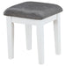 Elijah - Vanity Set With Lighting & Stool - White And Dark Gray - Simple Home Plus