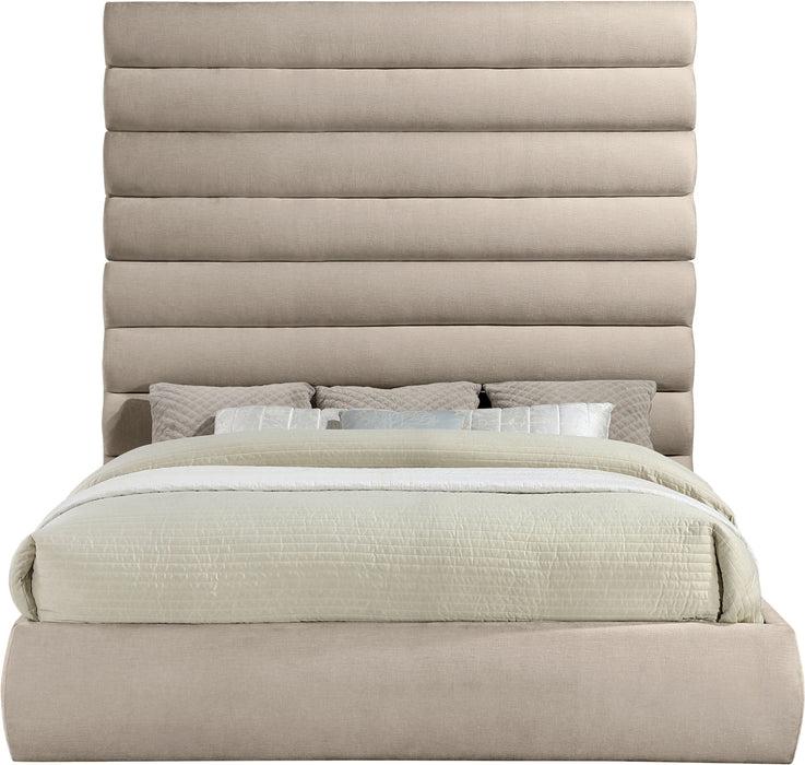 Adam - Chenille Fabric Bed With 89" Headboard - Simple Home Plus