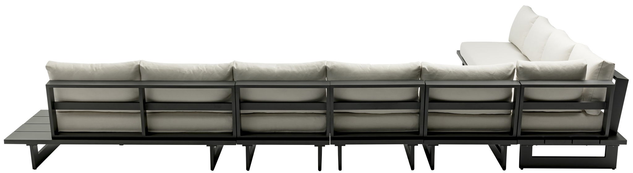 Maldives - 7 Piece Water Resistant Outdoor Patio Modular Sectional With Gray Base - Simple Home Plus