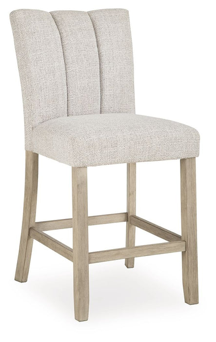 Larawyn - Upholstered Barstool (Set of 2) - Bisque - Simple Home Plus