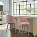Pearce - Counter Stool With Swivel Seat - Pink - Simple Home Plus