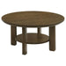 Ottowa - Round Wood Table With Shelf - Simple Home Plus