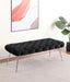 Ella - Upholstered Tufted Bench Metal Legs - Simple Home Plus