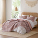 Valerie - Full/Queen Boho Floral Reversible Quilt - Pink - Simple Home Plus