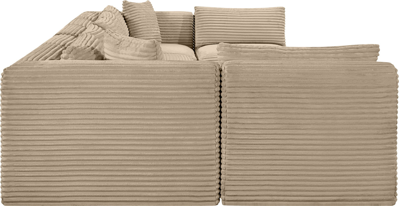 Shaggy - Fabric 7 Piece Modular U-Shaped Armless Sectional - Simple Home Plus