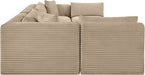 Shaggy - Fabric 7 Piece Modular U-Shaped Armless Sectional - Simple Home Plus
