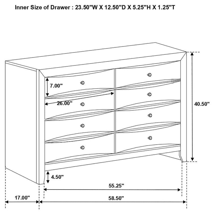 Briana - 8-Drawer Dresser - Simple Home Plus