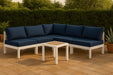 Nizuc - Outdoor Patio 5 Piece Modular Sectional With White Frame - Simple Home Plus