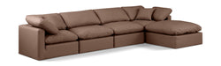 Indulge - Faux Leather 5 Piece Modular Sectional With Chaise - Simple Home Plus