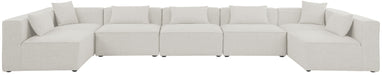 Cube - Linen 7 Piece Modular U-Shaped Sectional - Simple Home Plus