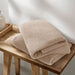 Diagonal Ribbed - 4 Piece Bath Towels Set - Beige - Simple Home Plus