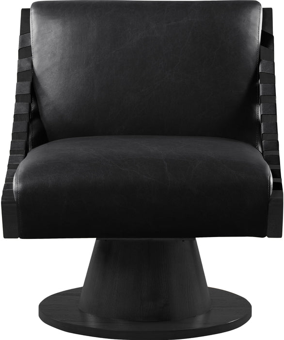 Millwin - Swivel Accent Chair With Black Base - Simple Home Plus