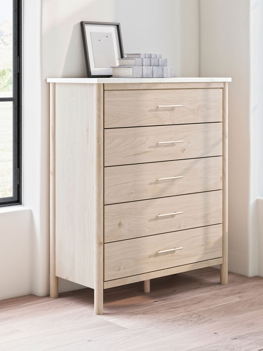 Cadmori - Five Drawer Wide Chest - Simple Home Plus