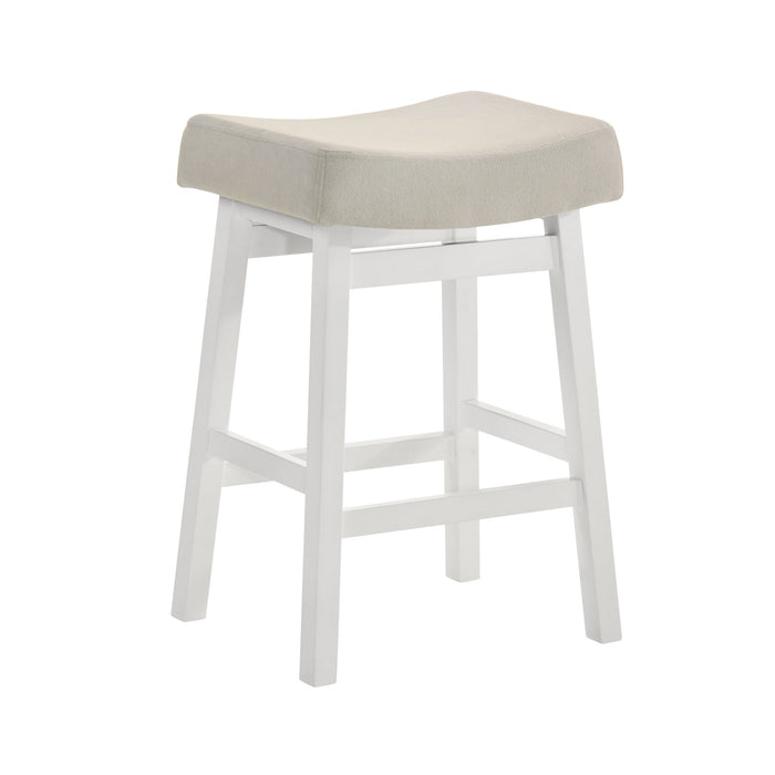Lenon - Modern Farmhouse Wood Counter Height Kitchen Bar Stool - Simple Home Plus