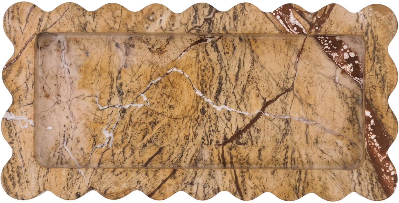 Josie - Genuine Marble Tray - Brown - Simple Home Plus