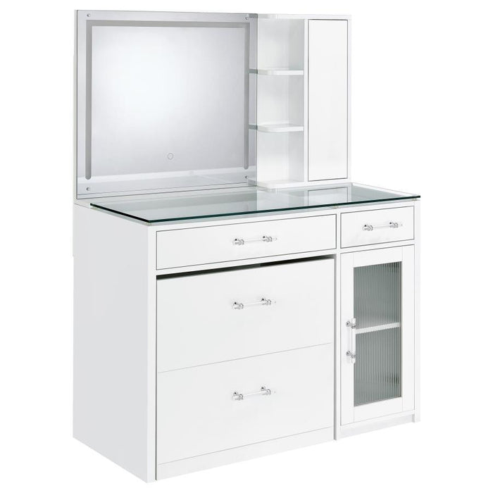 Flora - 2-Drawer Vanity Set With LED Mirror - Simple Home Plus