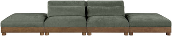 Turin - Chenille Fabric Upholstered Modular Sectional - Green - Simple Home Plus