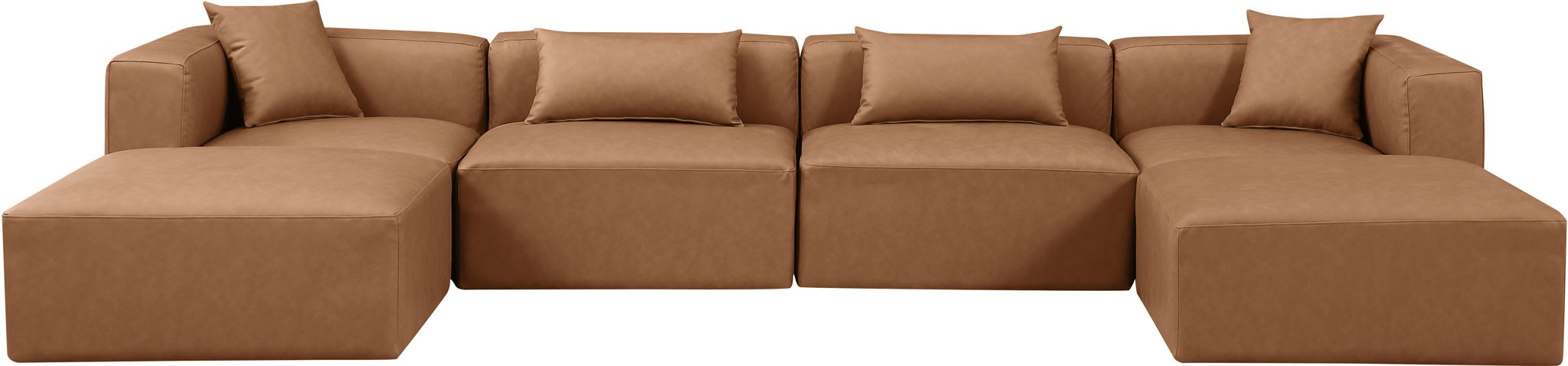 Cube - 6 Piece Modular Double Chaise Sectional - Simple Home Plus