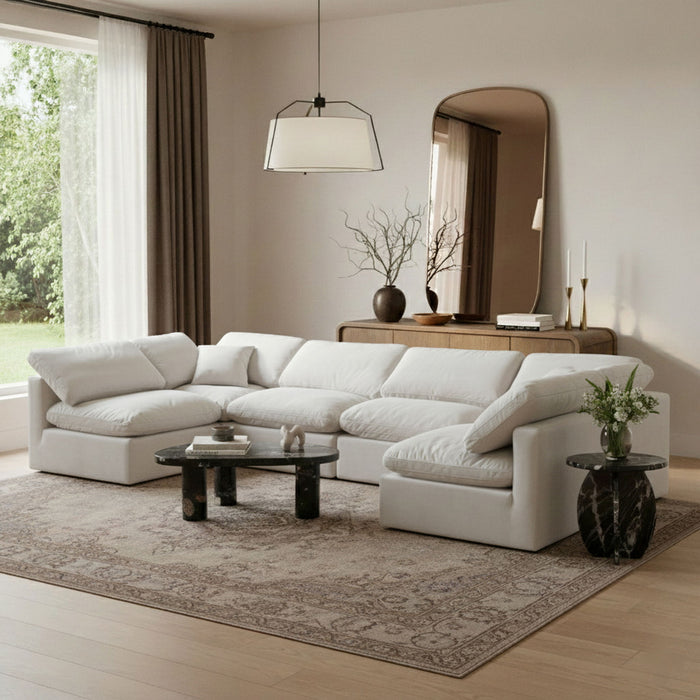 Indulge - Velvet 6 Piece Modular U-Shaped Sectional - Simple Home Plus