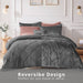 Felicia - Twin Duvet Cover Set - Gray - Simple Home Plus