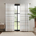 Nea - Printed Window Panel With Tassel Trim And Lining - Off White / Gray - Simple Home Plus