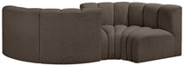 Arc - Boucle Fabric 4 Piece Curved Modular Sofa - Simple Home Plus