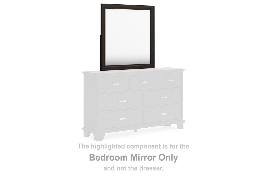 Covetown - Bedroom Mirror - Dark Brown - Simple Home Plus